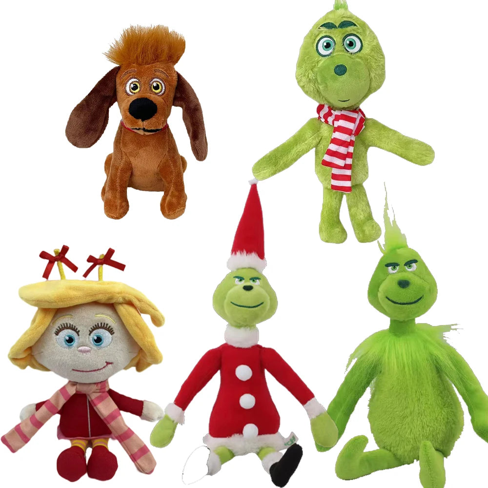 Bandai Grinch Plush Doll Toy Gift Cartoon Style Children Toys Rag Doll