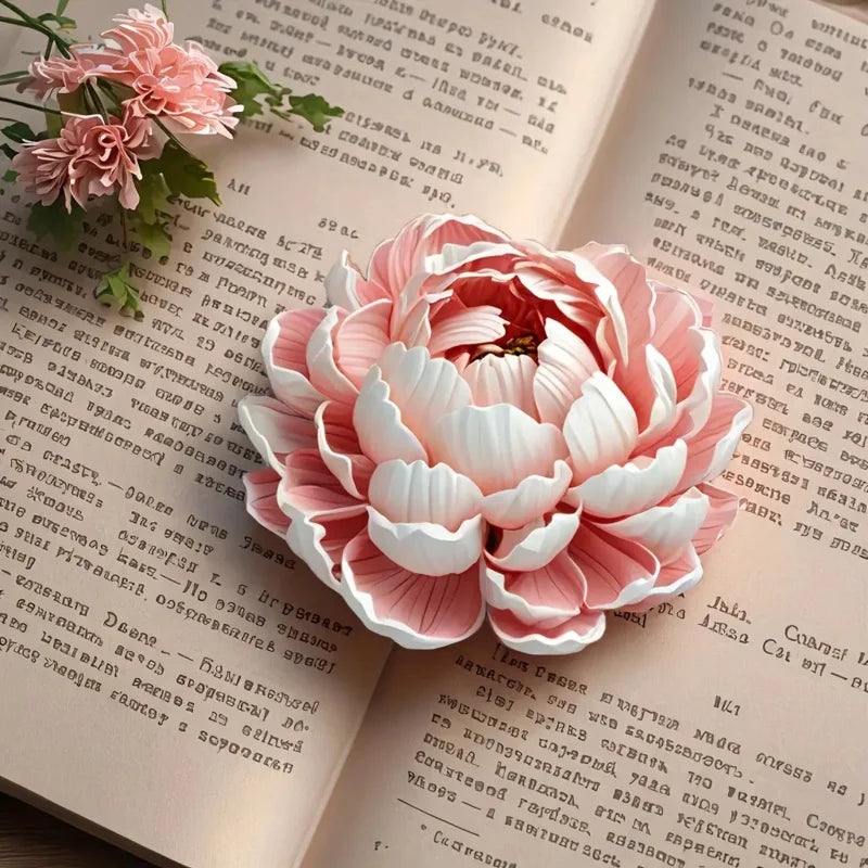 3DElegant Floral Silicone Mold，Layered Peony Flower Design - Irregular