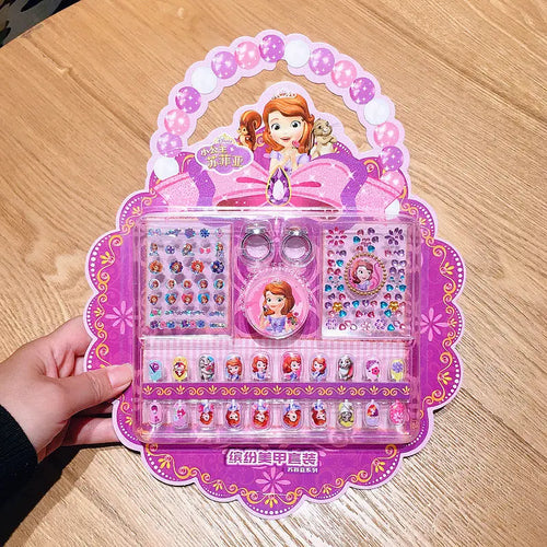 Disney Children's Nail Sticker Set Elsa Princess Dress Up Cute Kawaii
