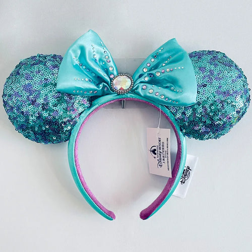 Disney Princess Headband Mickey Ear Rapunzel Snow White Sequin Bow