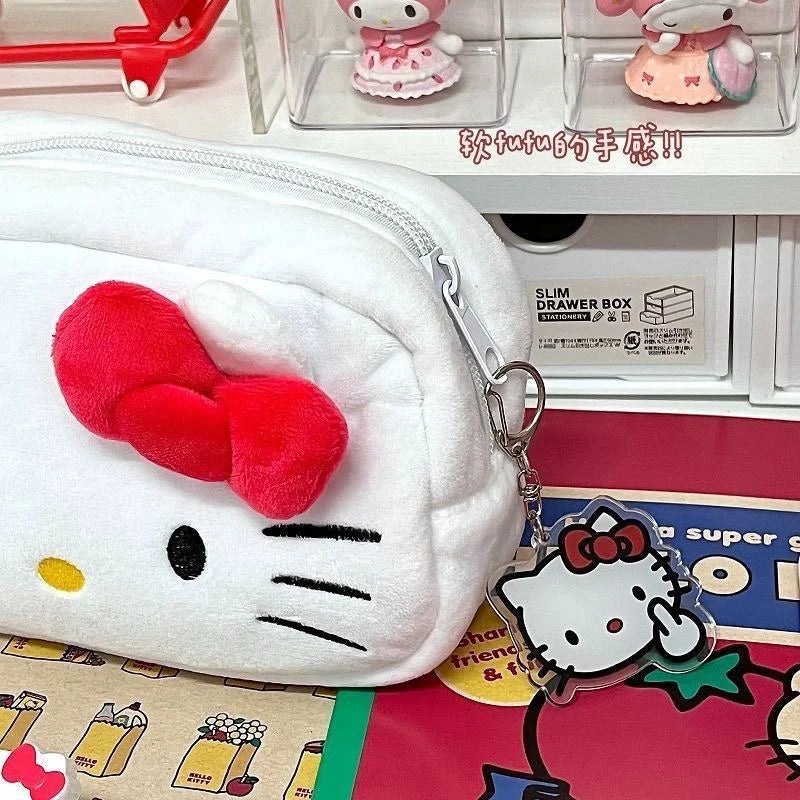 Kitty Pochacco Cute Plush Japanese Ins Style Pencil High-capacity Case