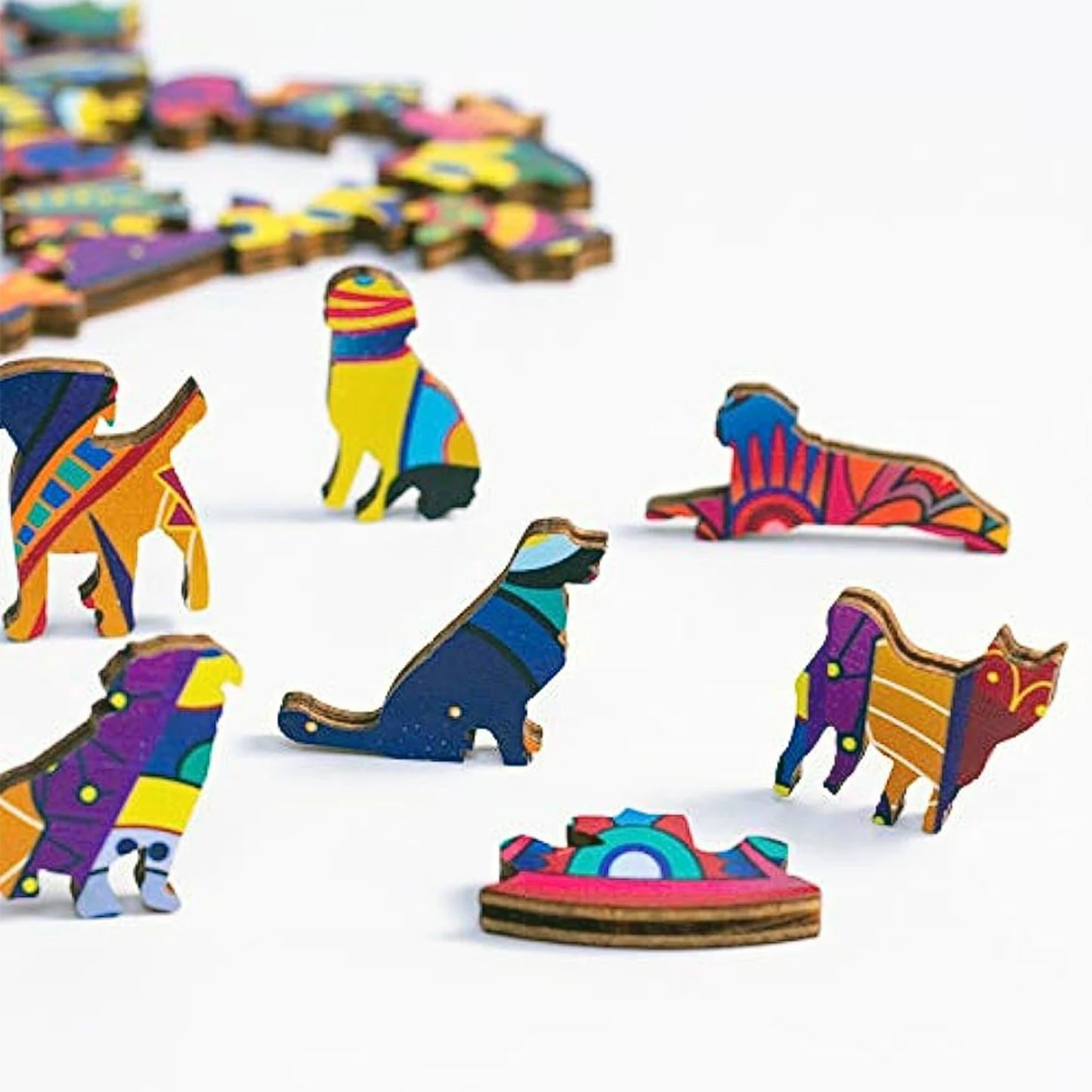 unique Cat Pattern Wooden Puzzle,Irregular Animal Shapes,  Leisure