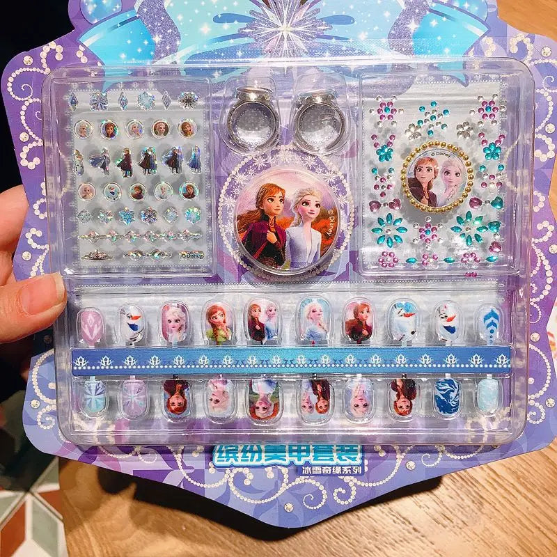 Disney Children's Nail Sticker Set Elsa Princess Dress Up Cute Kawaii