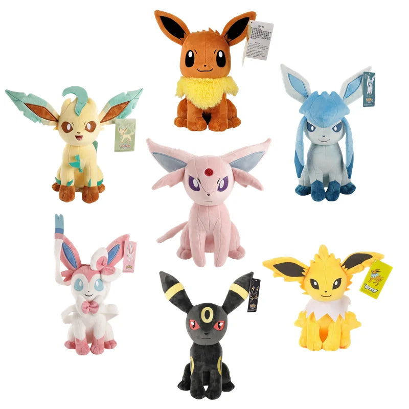 Pokemon Eeveelution Plush Stuff Toy Pikachu Sylveon Leafeonl Espeon