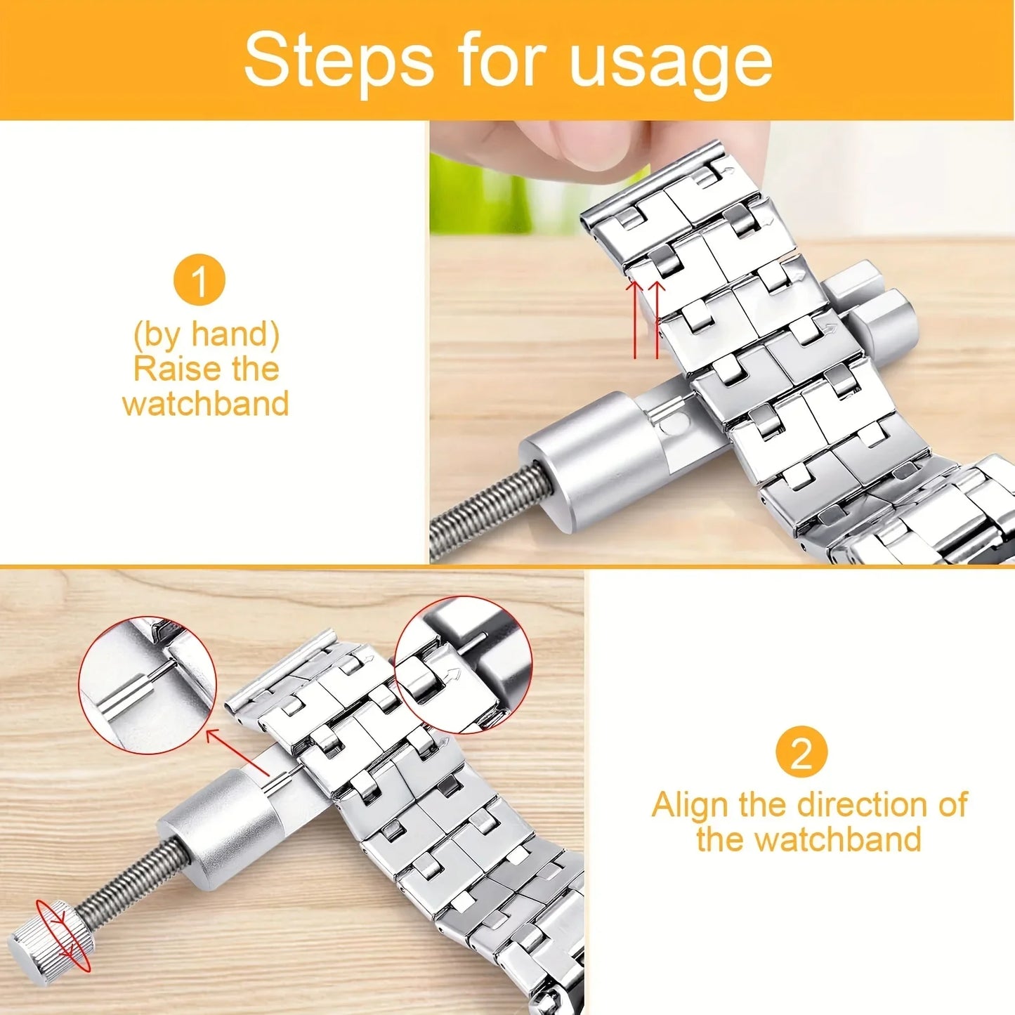 41pcs/set Watch Link , Watch Band Tool Kit, Watch Link Remover, 20pcs