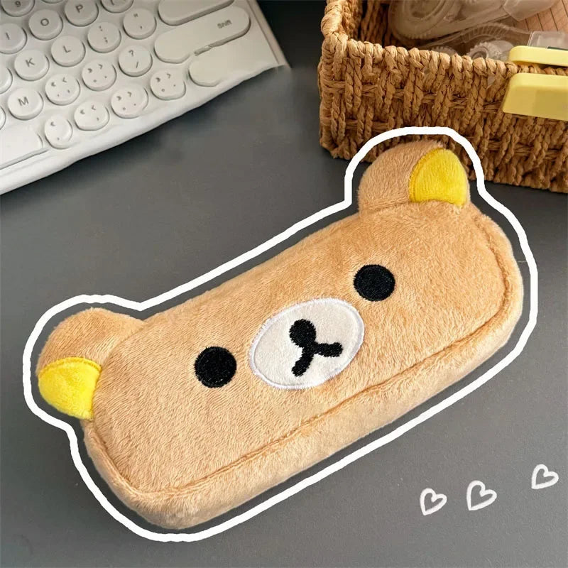 Kawaii Rilakkuma Pencil Cases For Kids Girls Cute Cartoon Bear Pencil