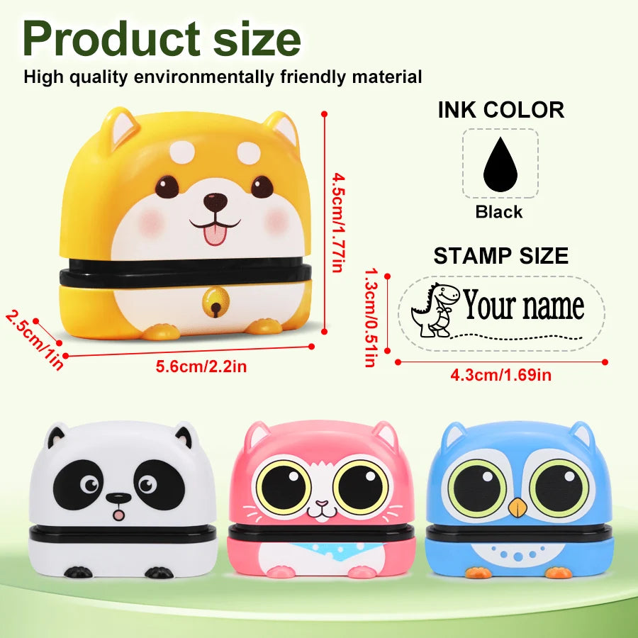 ‌Personalized Baby Name Stamp Set - Custom Waterproof Ink Seal for