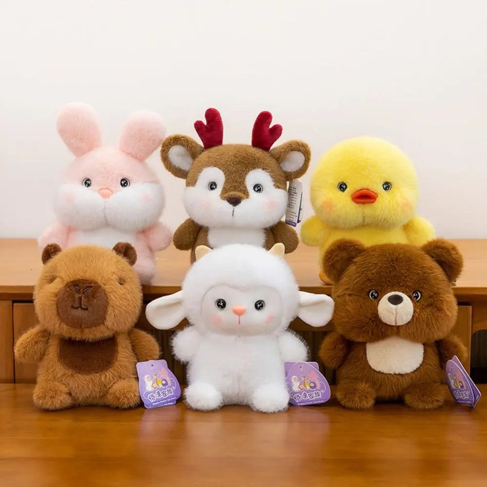 Cute 16cm Plush Companion Doll Capybara Elephant Stuffed Animal Pillow