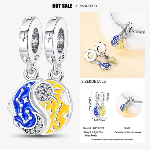 Sterling Silver 925 Devil Eye Charm Owl Miracle Beads Suitable for