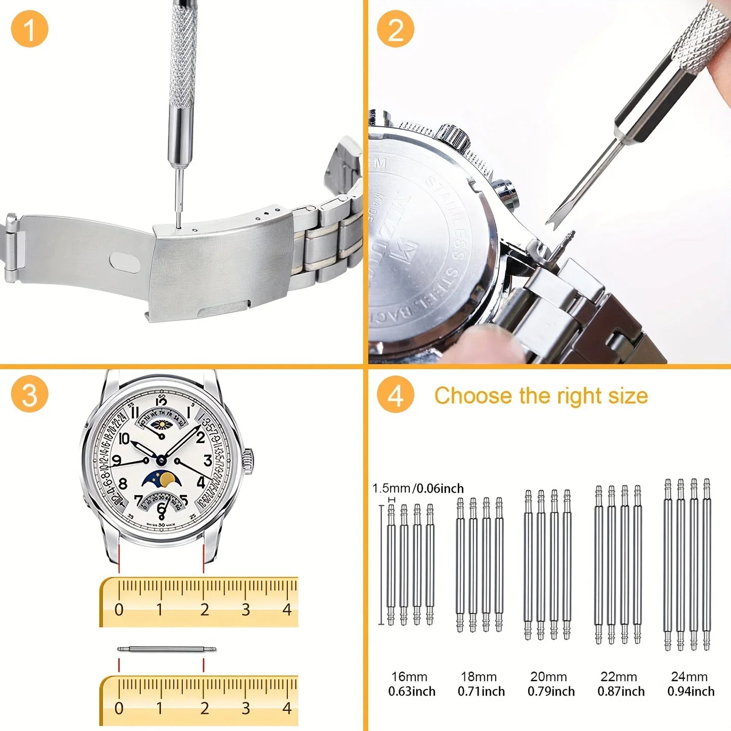 41pcs/set Watch Link , Watch Band Tool Kit, Watch Link Remover, 20pcs