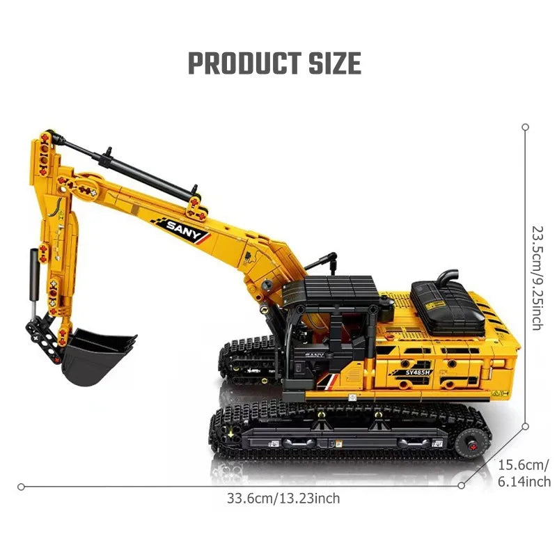 SEMBO BLOCK 1022pcs Excavator Models Building Blocks MOC City