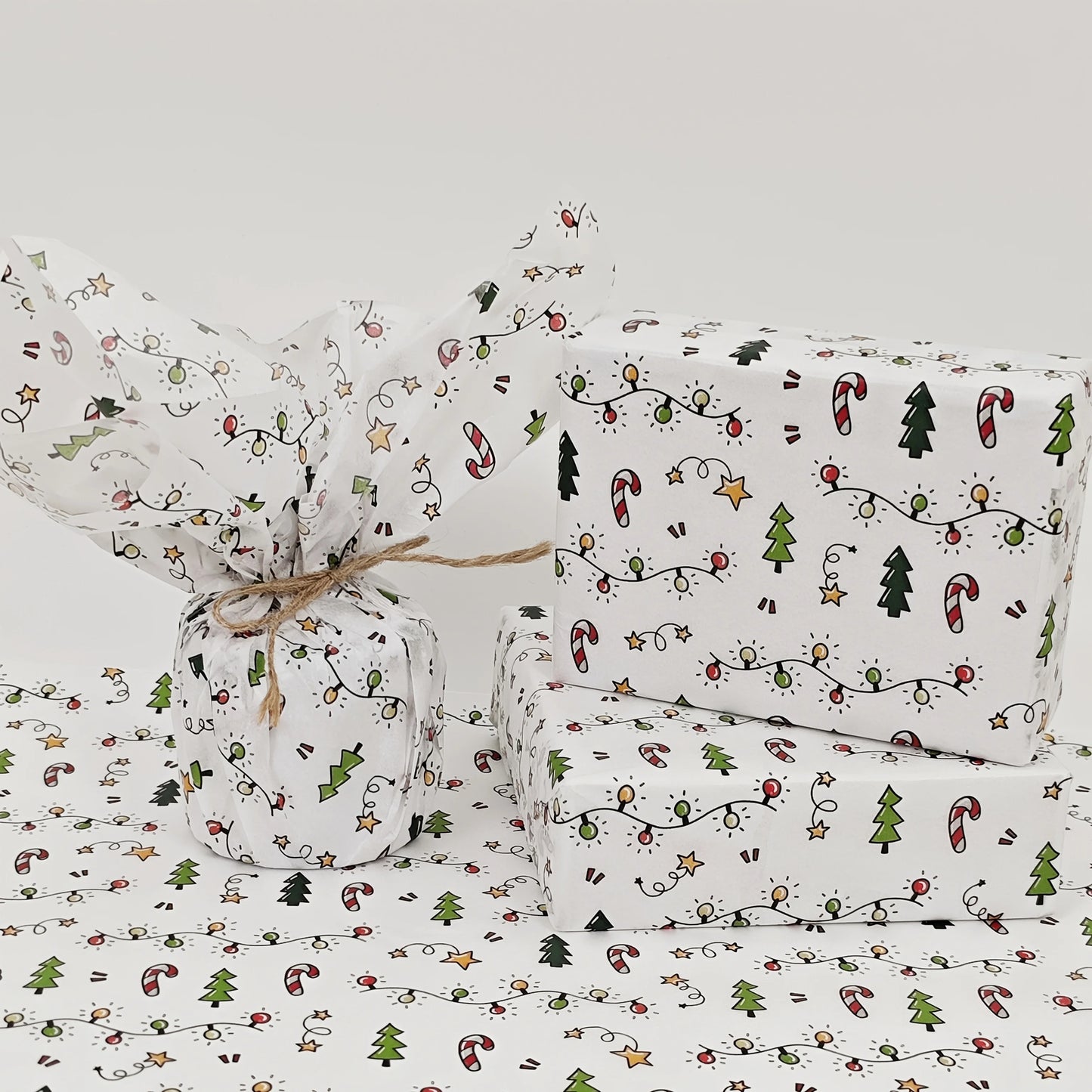 10/20 Sheets of Christmas Lantern Pattern Tissue Paper, 20*14inch Gift