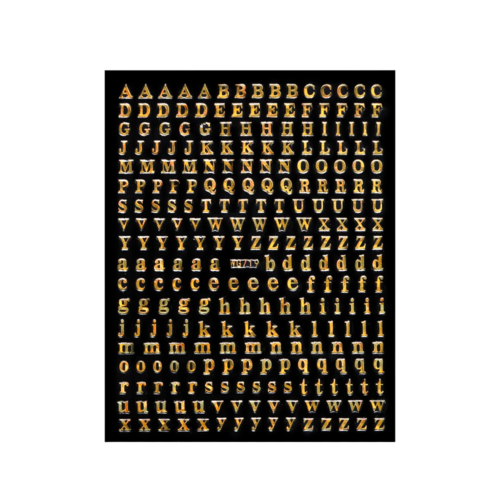 2-9mm Alphabet Letters Numbers Decor Stickers Gold Silver Epoxy Resin
