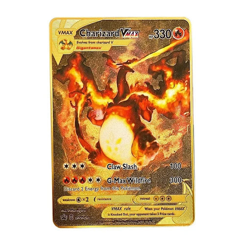 Pokemon Metal Card 10000 Points Arceus Charizard Super Card Golden