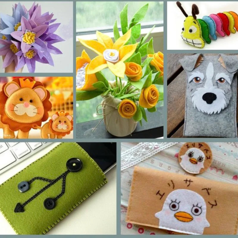 1/2/3meter Stiff Felt Fabric Sheet Craft Felt Sheet Assorted Color