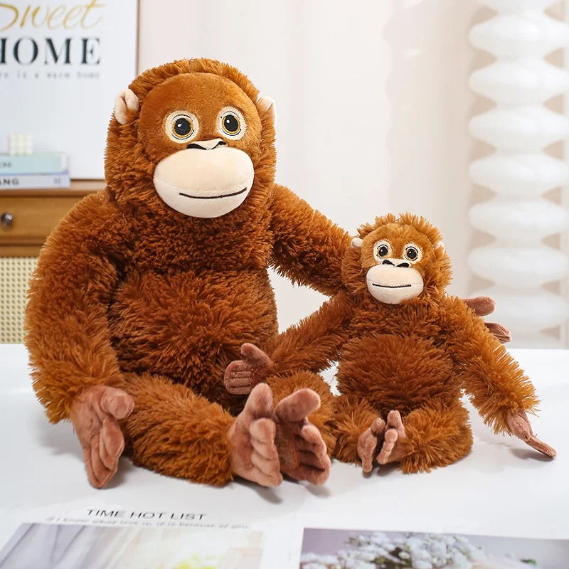 Large Cartoon Gorilla Plush Toy Chimpanzee Monkey Fun Companion Doll