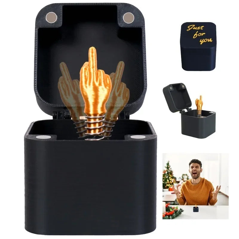 The Annoying Present with Middle Finger in A Box Gift Box with Screws