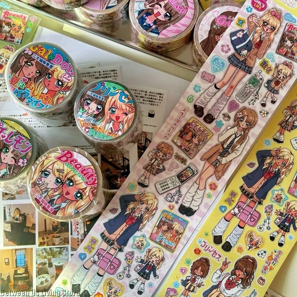 70cm Shibuya Hottie Vintage Showa Stickers for Craft Supplies