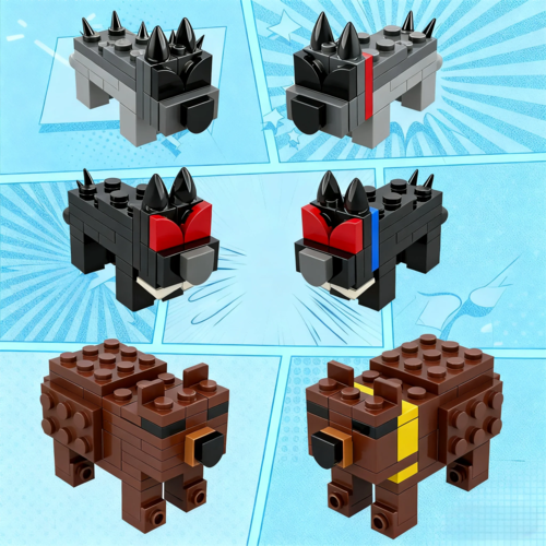 Hot 99 Nights in The Forest Building Blocks, Horror Game Deer Figure