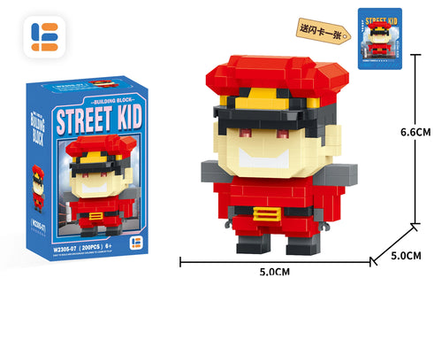 Anime Street Fighter Fighting Game Action Building Blocks KenMasters