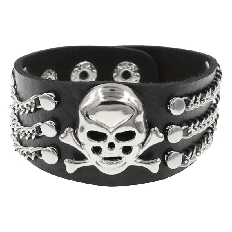 Fashion Gothic Punk Retro Multi Chain Street Dance Bracelet For
