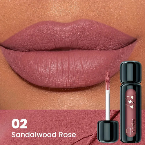 1pc Matte Velvet Lip Gloss, Highly Saturated Liquid Lip Mud, Non-Stick