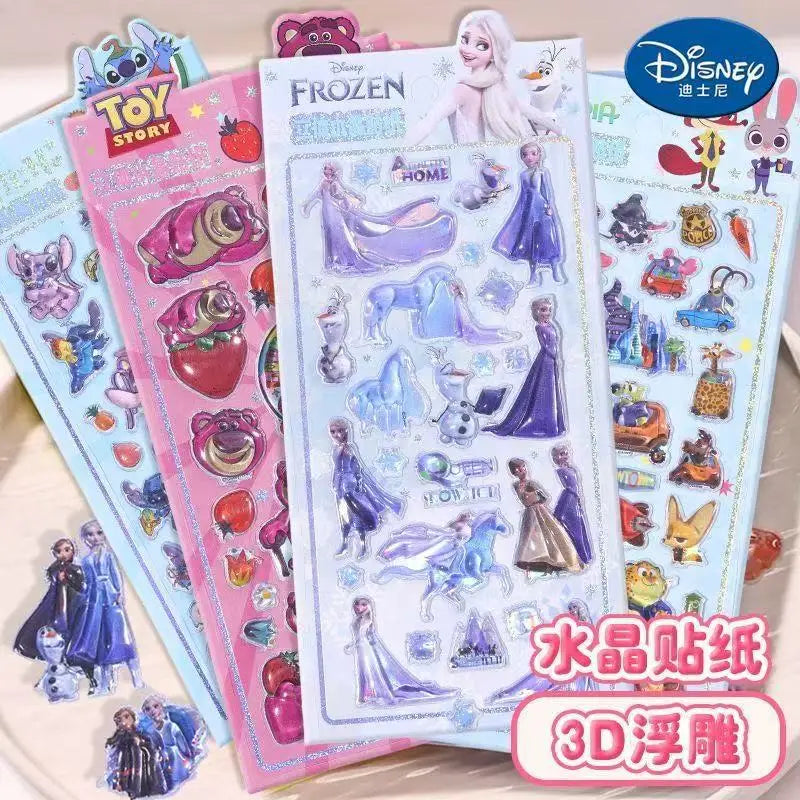 Disney 3D Crystal Decorative Stickers Cartoon Relief Solid Zootopia