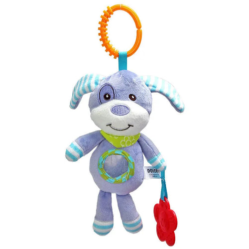 Soft Giraffe Zebra Animal Handbells Rattles Plush Infant Baby