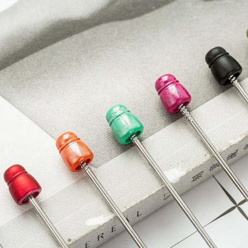 5/10 Pcs Mixed Beaded Ballpoint Pen Creative Beadable Pen Wedding