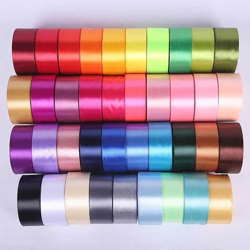 25yards/Roll 40mm Satin Ribbons Crafts Bow DIY Gift Wrap Wine Red