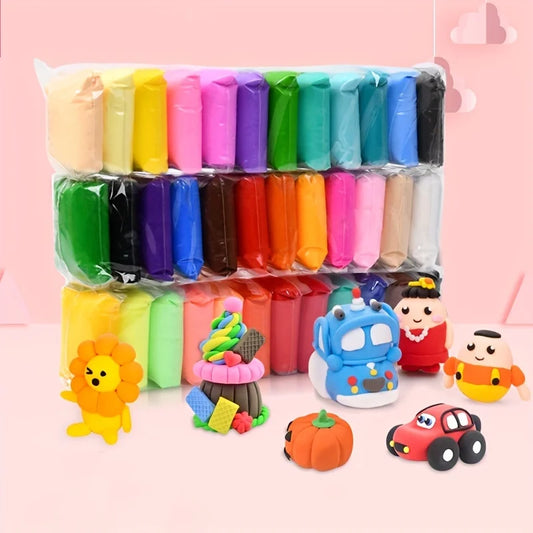 12/24/36pcs Magic Air Dry Clay Set - Non-Toxic Modeling Fun for Kids &