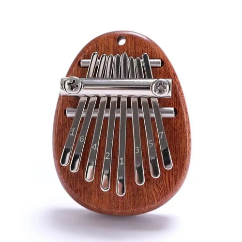 Mini 8-Key Kalimba Thumb Piano, Cute Instrument Pendant Keychain,