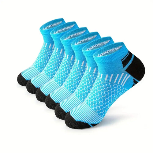 6 Pairs High Qualit Athletic Socks Men's Ankle Socks Running Cyclling