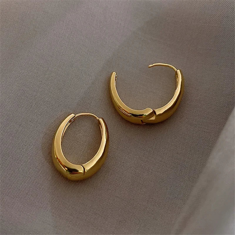 LATS 2024 Hot Sale Fashion Metal Drop Earrings for Woman Vintage Hoop