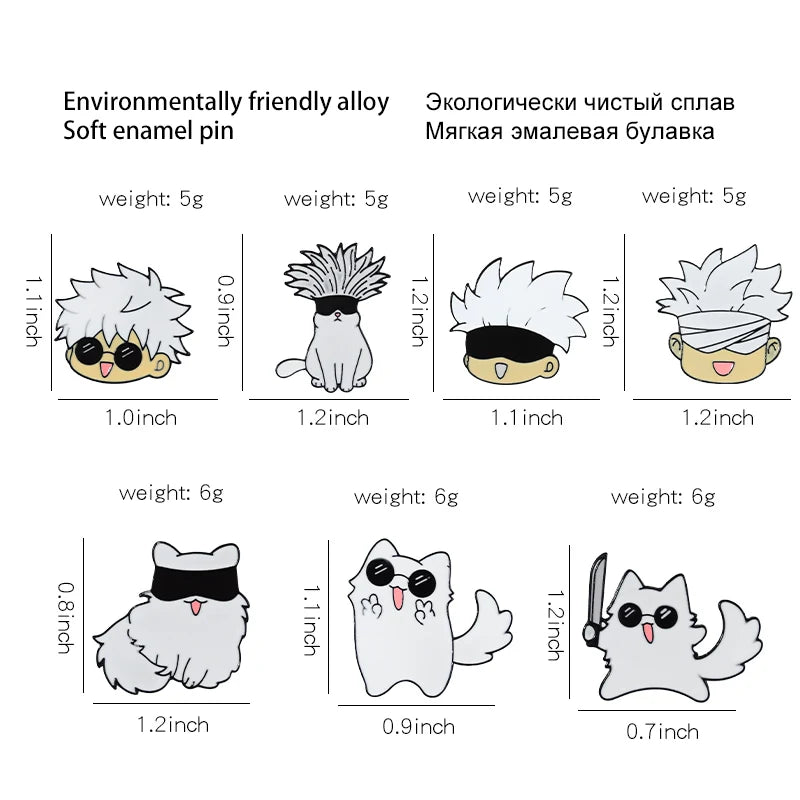 3-6pcs/Set Anime Collection Enamel Pins Custom Cartoon Character
