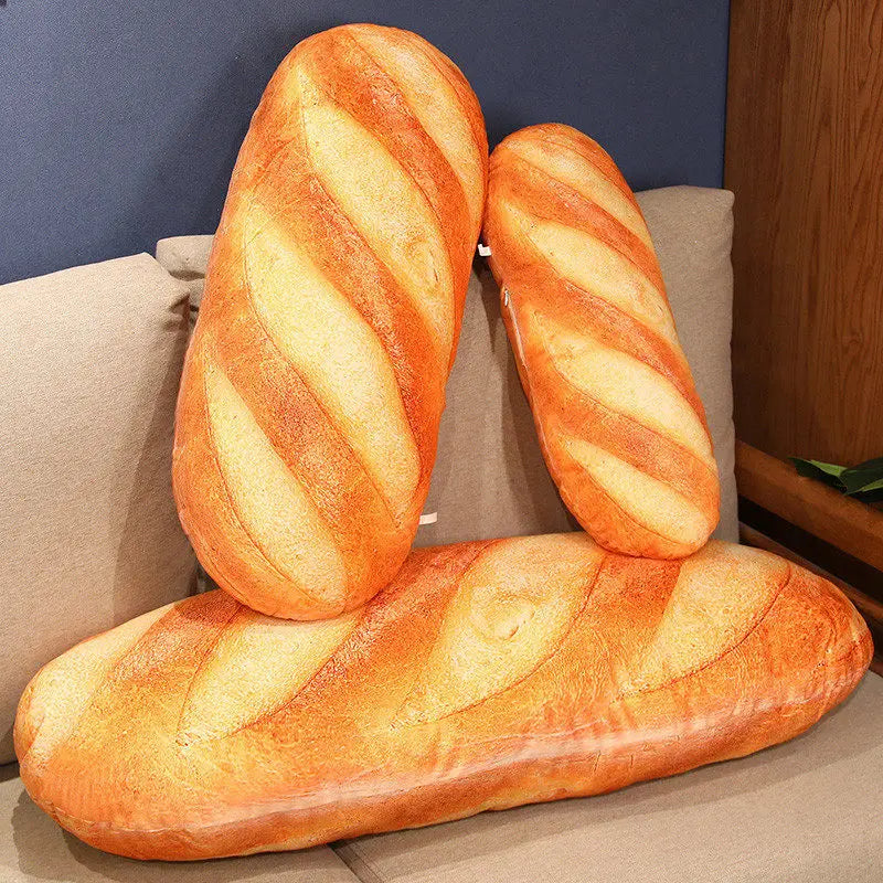 French Bread Plush Pillow Stuffed Printing Images Food Plushie Peluche