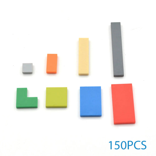 150PCS DIY Model Smooth Thin Building Blocks Multicolour Toy Parts