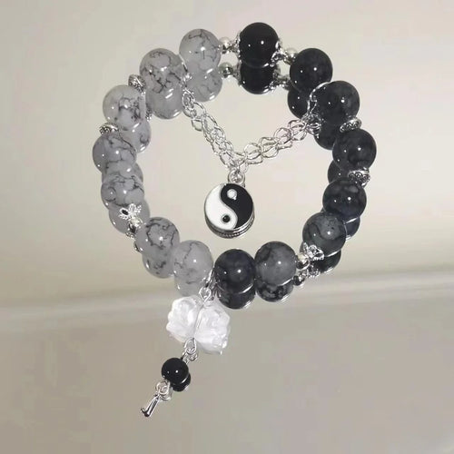 New Simple Beads Crystal Bracelet For Women Girls Korean ins Flower