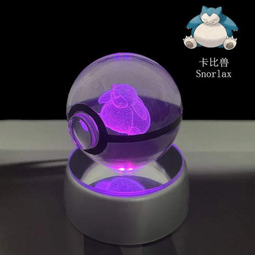 Pokemon Crystal Ball Pikachu Gengar Eevee Mewtwo Lacario Anime Game