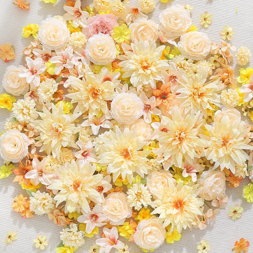 3-10cm Artificial Flower Head Mini Silk Artificial Rose Peony Daisy