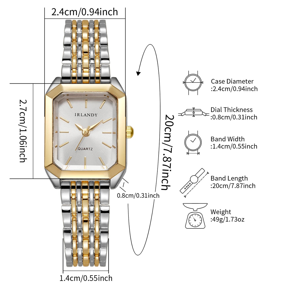 Fashion Rectangle Women Watches Steel Strap Ladies Quartz Wrist Watch