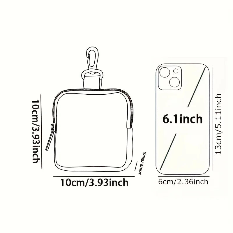 Large capacity coin wallets with cross patterns, digital printed coin