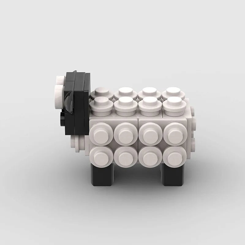 Cute And Creative Small Animal Sheep Building Blocks Toys,  Cartoon