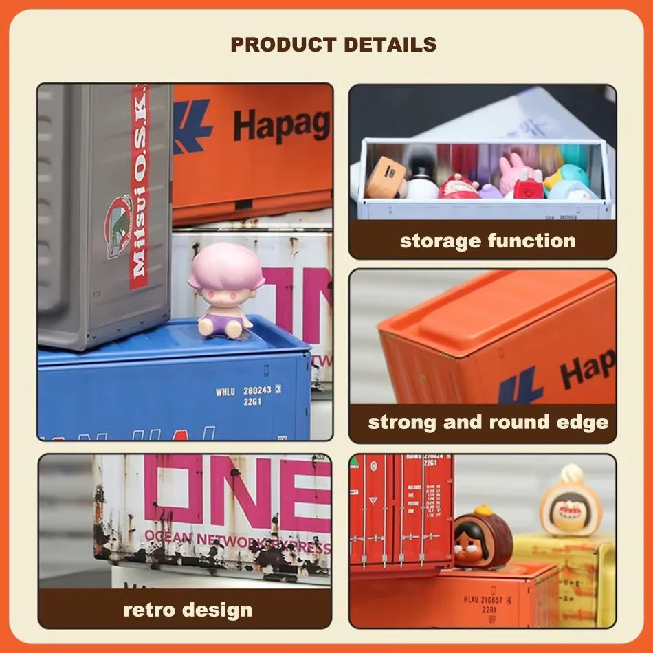 Miniature Storage Display Box Desktop Mini Container Model Mini Iron