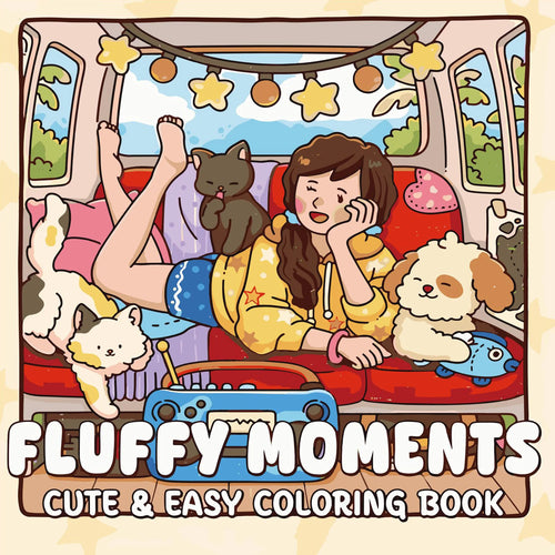 The Girl Moments' Coloring Book, the Girl's Home Life Moment, Suitable