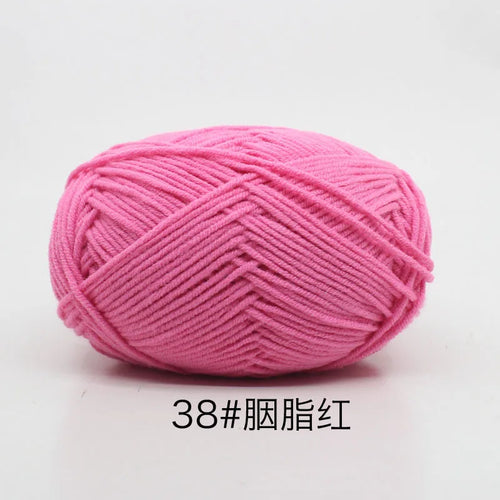40-50g/Set 4ply Milk Cotton(80%) Knitting Yarn Needlework Dyed Lanas