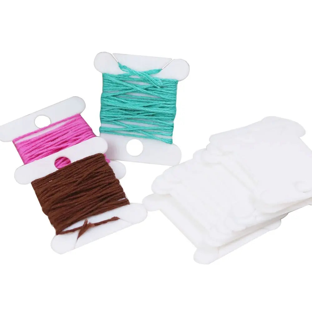 30pcs Plastic Floss Bobbins Sewing Thread Organizer Holder Embroidery