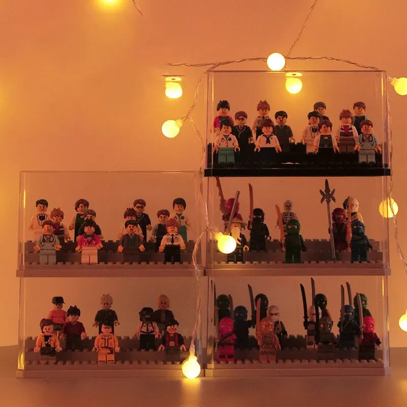 Building Blocks Mini Figure Display Cabinet Compatible with Lego