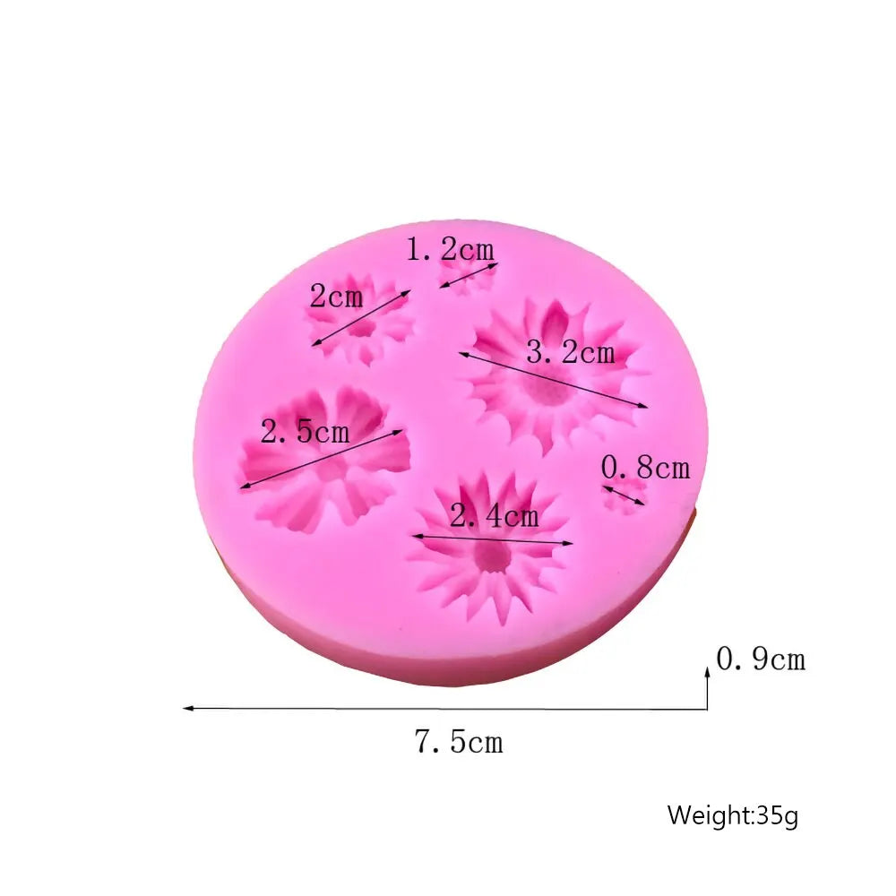 3D Flower Silicone Molds Fondant Craft Cake Candy Chocolate Sugarcraft