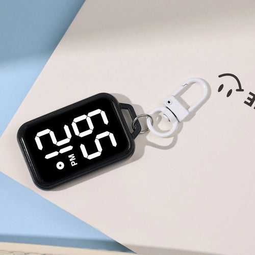 1PC LED Keychain Pocket Watch Digital Display Electronic Watch Student